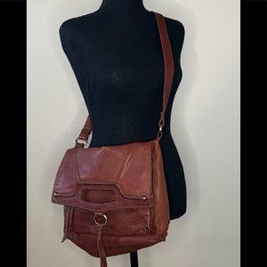 Lucky Brand brown leather crossbody purse